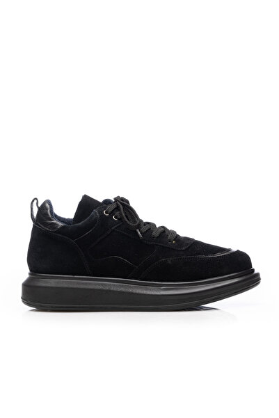 UrbanShoes Sneakers damă din piele naturală, Leofex - Mostră Elba 2 Negru Velur