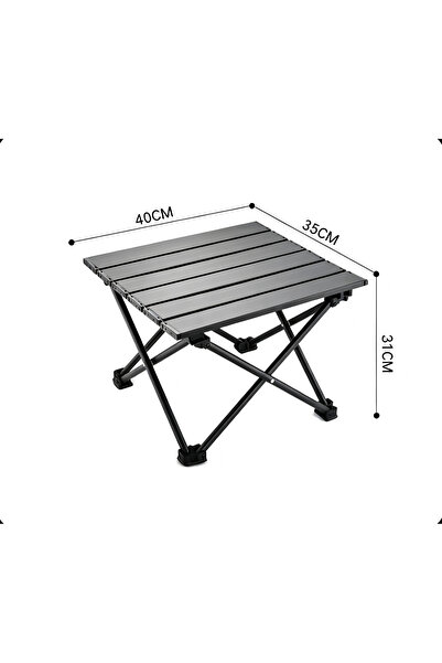 EGG Lightweight Foldable Portable Aluminum Camping Table with Carry Bag, Stur...