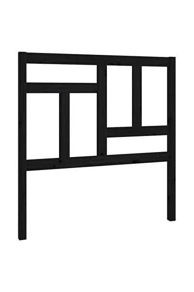 vidaxl Bedside table, black, 95.5x4x100 cm, solid pine wood