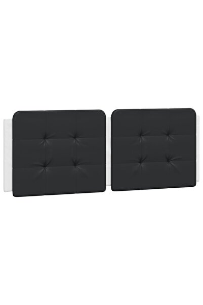 vidaxl Headboard Pillow , Zadar, black and white, 120cm, artificial Leather
