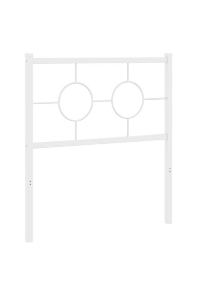 vidaxl Metal replacement headboard, white, 100 cm