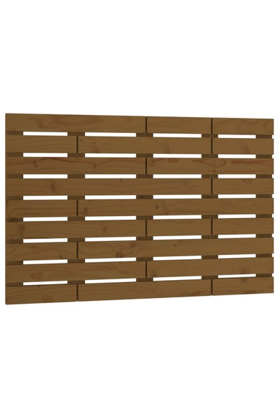 vidaxl Wall-mounted headboard, honey brown, 96x3x63 cm, pine wood