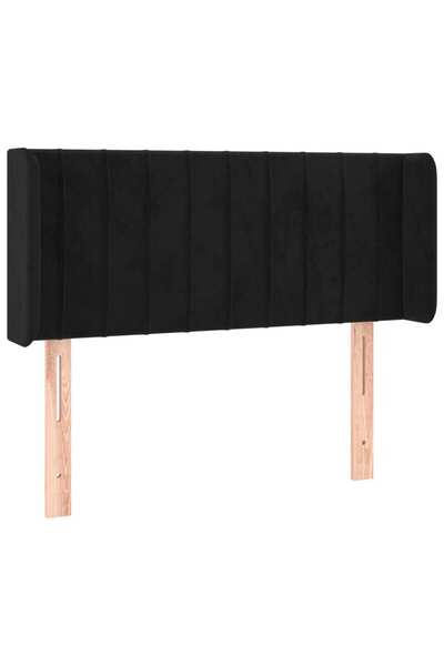 vidaxl Black headboard with wings 103x16x78/88 cm Velvet