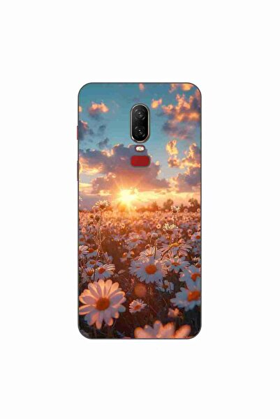 OEM Husa compatibila cu OnePlus 6 Silicon Gel Tpu Model Rasarit cu Flori