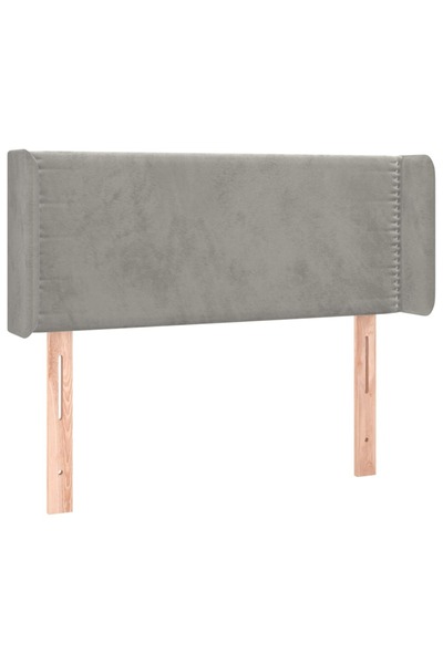 vidaxl Light grey winged headboard 93x16x78/88 cm Velvet