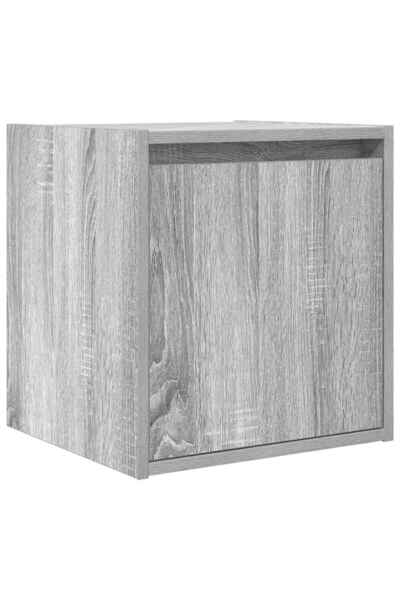 vidaxl Noptiera montata pe perete gri Sonoma 38x34x40 cm