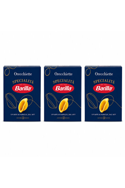 Barilla Set 3 x Specialitate Orecchiette, 500 g, paste din grâu dur, timp de ...