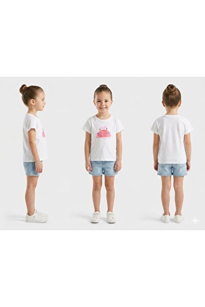 Benetton Girl's Crew Neck T-Shirt
