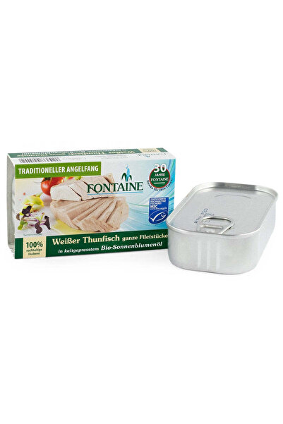 Fontaine Ton alb in ulei bio de floarea soarelui presat la rece, 120g