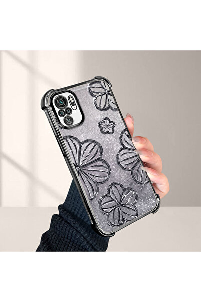 CASEVIBE Redmi Note 10S Uyumlu Çiçek desenli, darbelere dayanıklı telefon kılıfı