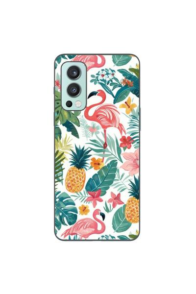OEM Husa compatibila cu OnePlus Nord 2 Silicon Gel Tpu Model Tropical Pattern