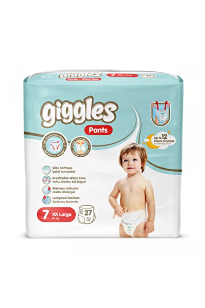 giggles Scutece copii tip chilot, Pantaloni, XXL, 17+ kg, 27 bucăți, Bebeluși