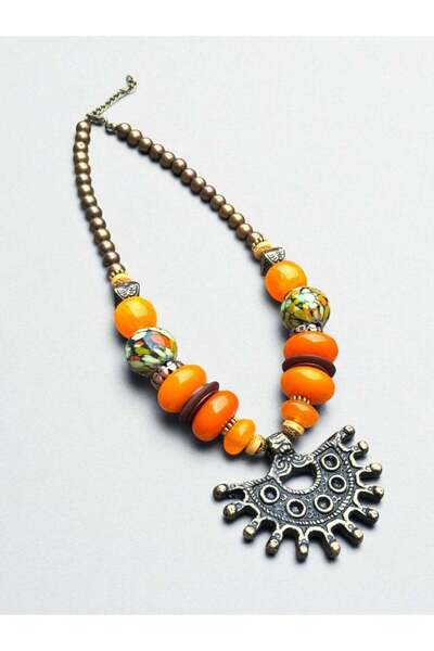 Bozhi Necklace Glass Beads Business Woman Style