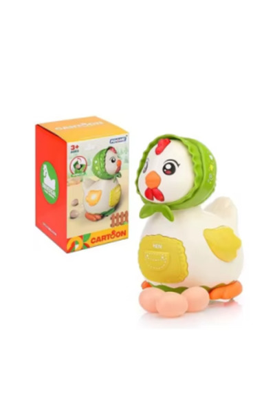 PlayFun Găinușă Interactivă care Face Ouă – Cu Lumini, Muzică și Senzor de Ob...