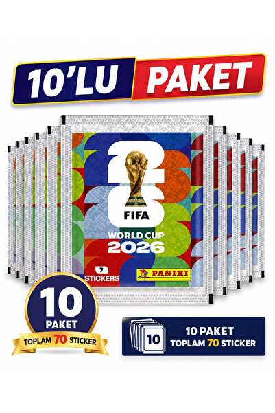 Panini FIFA World Cup 2026 Resmi Sticker Paketi – 10 Paket