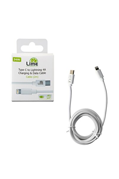 Lime&co Lime LCL02 Λευκό Kαλώδιο USB Type-C σε Lightning 4.0A, 2m για φόρτιση...