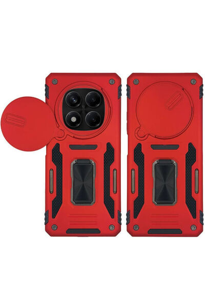 Other Θήκη Ring Armor Camshield Sonique για Xiaomi Redmi Note 14 Pro 4G Κόκκινο