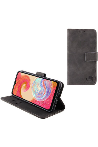 Lime&co Lime Essential Magnet Book Σιλικόνη / Συνθετικό Δέρμα Γκρι (SAMSUNG A...
