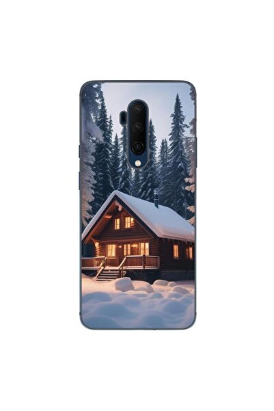 OEM Husa compatibila cu OnePlus 7T Pro Silicon Gel Tpu Model Peisaj Iarna Cabana