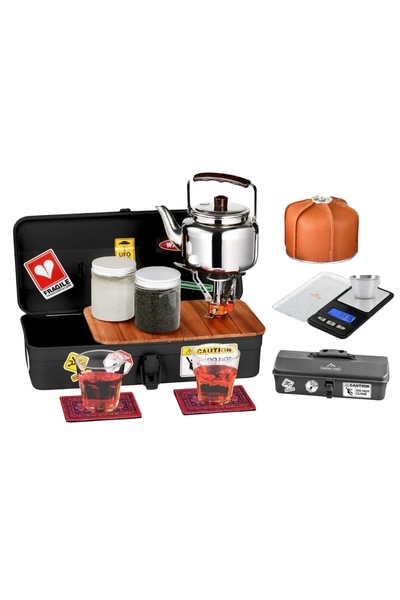 CAMPING FAMILY Premium Tea Box for Camping and Hiking for Brewing Kuru and Tea