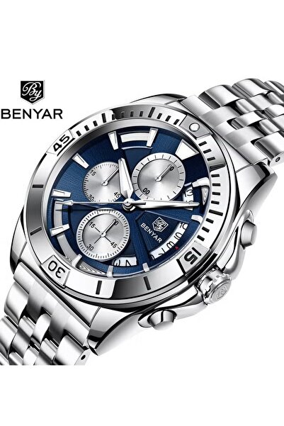 Benyar Watches for Men Watch Quartz Luxury Stainless Steel Water Resistant Ch...