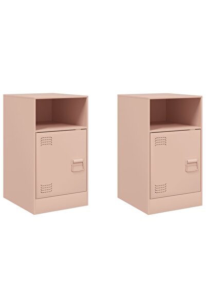 vidaxl Noptiere, 2 buc., 34,5x39x62 , 34,5x39x62 cm, oțel