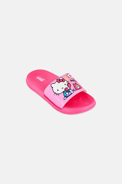 SANRIO Kids Girl Hello Kitty Slip On Slides, Pink