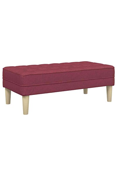 vidaxl bancă cu pernă Roșu Vin 113 x 57 x 39 cm țesătură