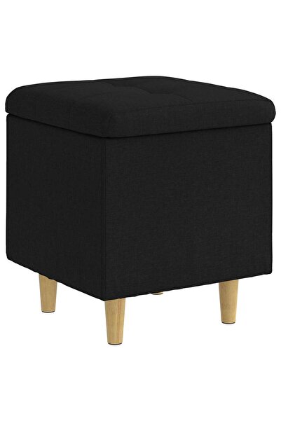vidaxl Ottomană de depozitare cu pernă Negru 40 x 40 x 45 cm țesătură