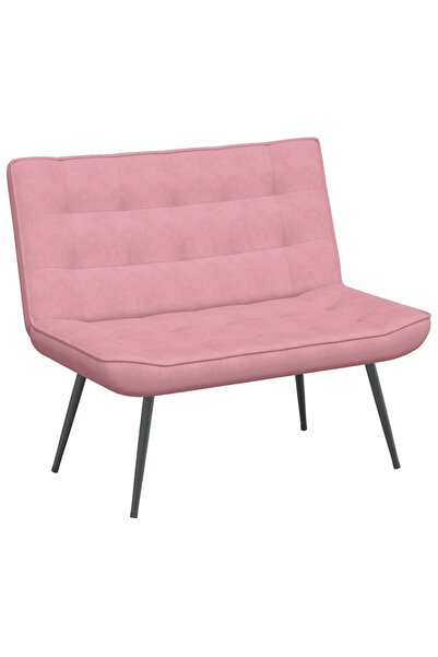 vidaxl Bancă roz 110x74x84 cm catifea