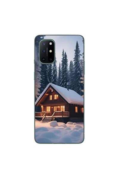 OEM Husa compatibila cu OnePlus 8T Silicon Gel Tpu Model Peisaj Iarna Cabana