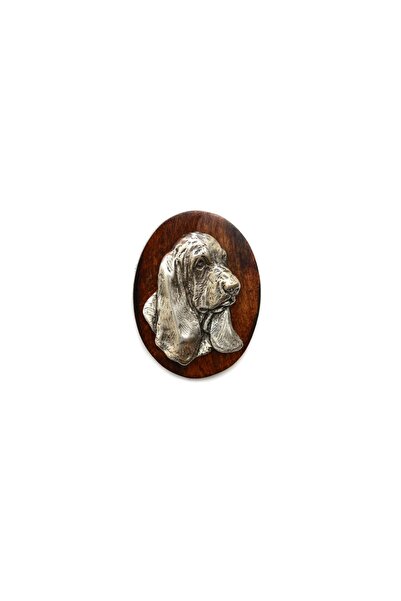 Art - Dog Basset Hound II - Broșă pentru concurs canin, agrafă pentru numărul...