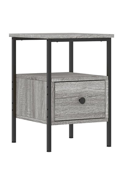 vidaxl Bedside table, sonoma grey, 34x36x50 cm, composite wood