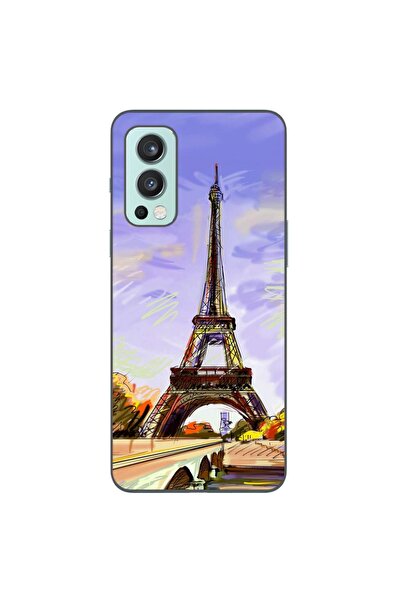 OEM Husa compatibila cu OnePlus Nord 2 Silicon Gel Tpu Model Desen Turnul Eiffel