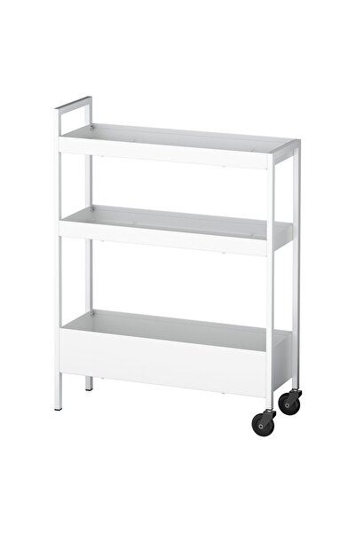 IKEA عربة نيسافورس، بيضاء، 50.5 × 19 × 67 سم