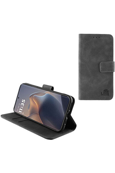 Lime&co Lime Book Συνθετικό Δέρμα / Σιλικόνη Γκρι (Motorola Moto Edge 60 5G)