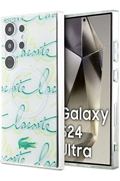 Lacoste Λογότυπο Script Magsafe Πίσω Κάλυμμα Πλαστικό Λευκό (Galaxy S24 Ultra...