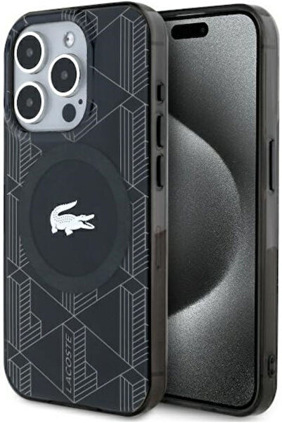 Lacoste Blend Monogram MagSafe Πίσω Θήκη Πλαστική Μαύρη (iPhone 15 Pro) Κωδικ...
