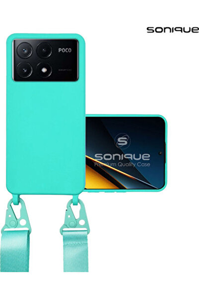 Other Sonique Πίσω Κάλυμμα Σιλικόνης 0.5mm με Λουράκι Γαλάζιο (Poco X6 Pro)