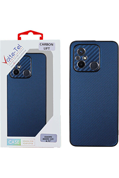 Other Volte-Tel Carbon Lift Back Cover Silicone Blue (Redmi 12C)