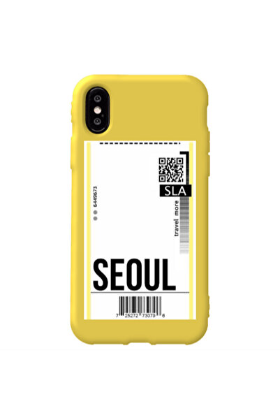 Other Apple iPhone Xs Seoul Travel More Yellow Colored Silicone TPU Θήκη