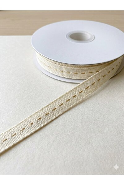satab French Ponto Linen Ribbon 12mm Brown -25Meters
