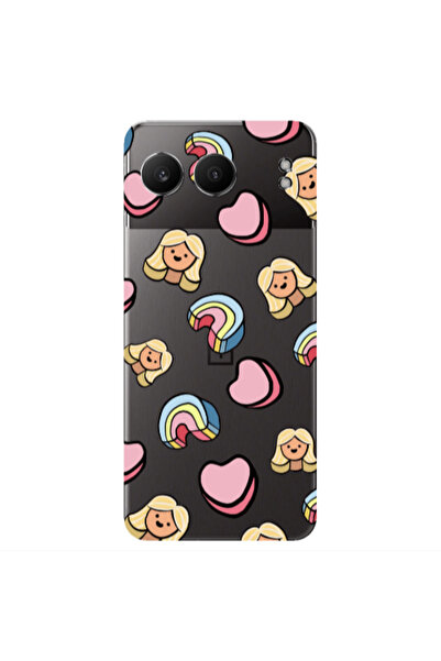 Other Oneplus Nord 4 Girl rainbow and hearts Transparent Silicone TPU Θήκη