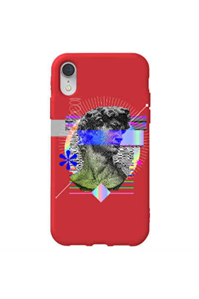 Other Apple iPhone Xr Statue pixels Red Colored Silicone TPU Θήκη