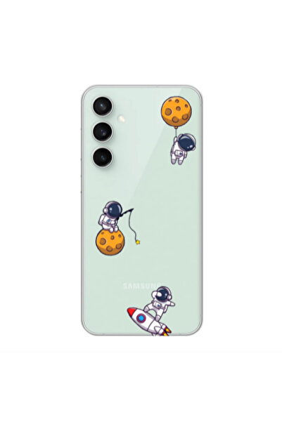 Other Samsung S24 Plus Cute astronauts Transparent Silicone TPU Θήκη