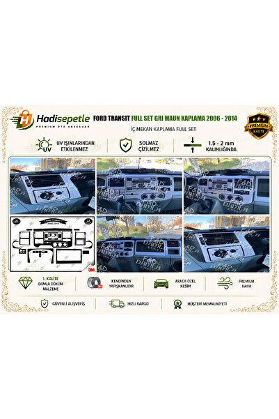 FD Damla Etiket Ford Transit Full Set Gri Maun Kaplama 2006 - 2014