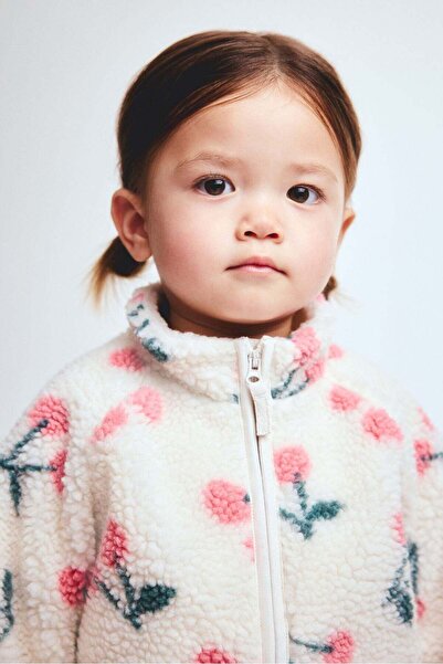 H&M Printed teddy jacket
