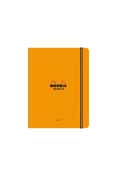 Rhodia Caiet nedatat A5+, 16 x 21 cm, 60 de pagini, Unlimited, portocaliu mat...