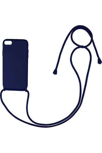 Other Sonique Carryhang Πίσω Θήκη Σιλικόνης 0.5mm με Λουράκι Ναυτικό Μπλε (iP...