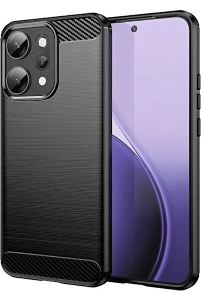 Techsuit Προφυλακτήρας Carbon Σιλικόνης / Πλαστικού Μαύρου Χρώματος (Oppo Ren...